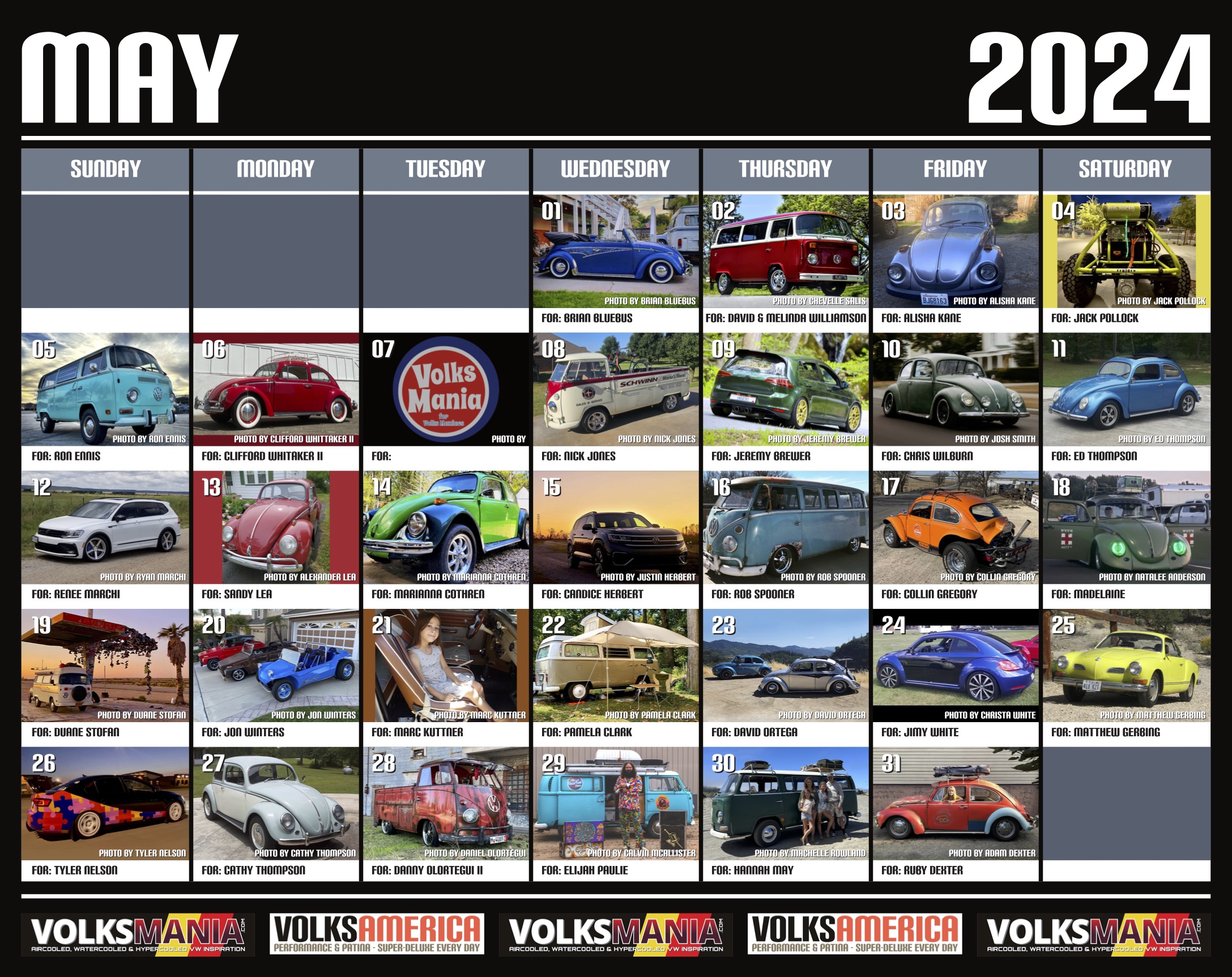 2024 VW Calendar VolksAmerica & VolksMania Magazines
